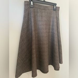 Benetton plaid skirt with wool, size US 4
